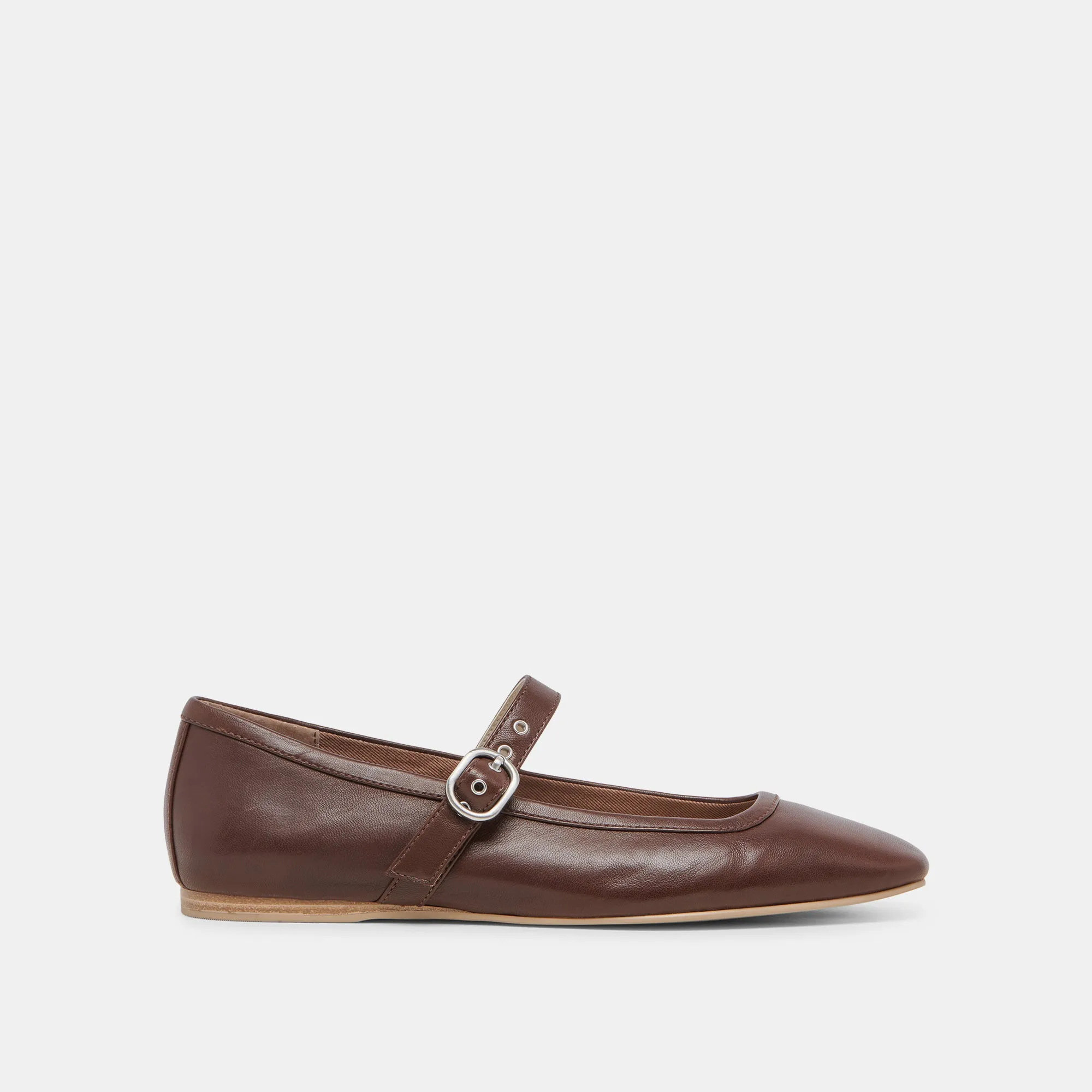 RODNI BALLET FLATS DK BROWN LEATHER