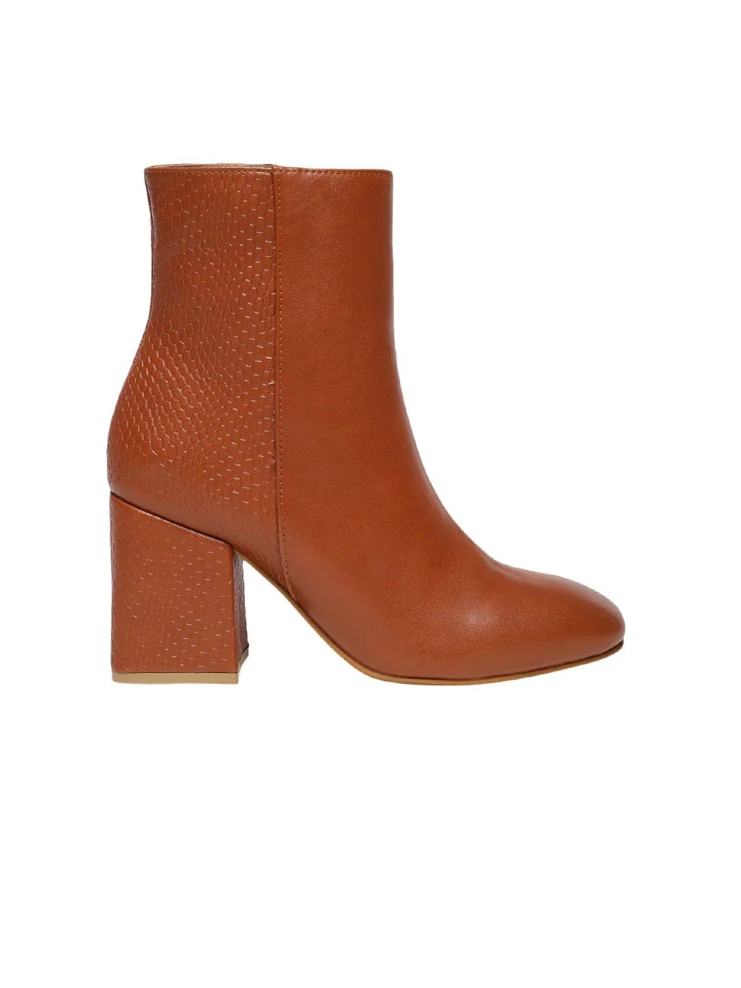 Sarah Tan Block Heel Boots