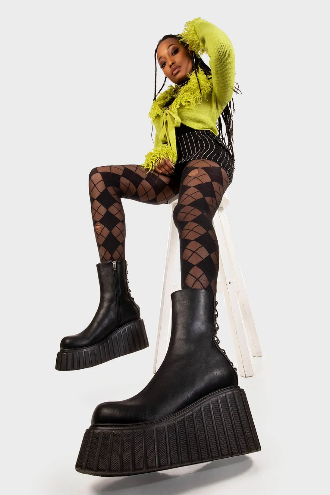 Say My Name Chunky Ankle Creeper Boots