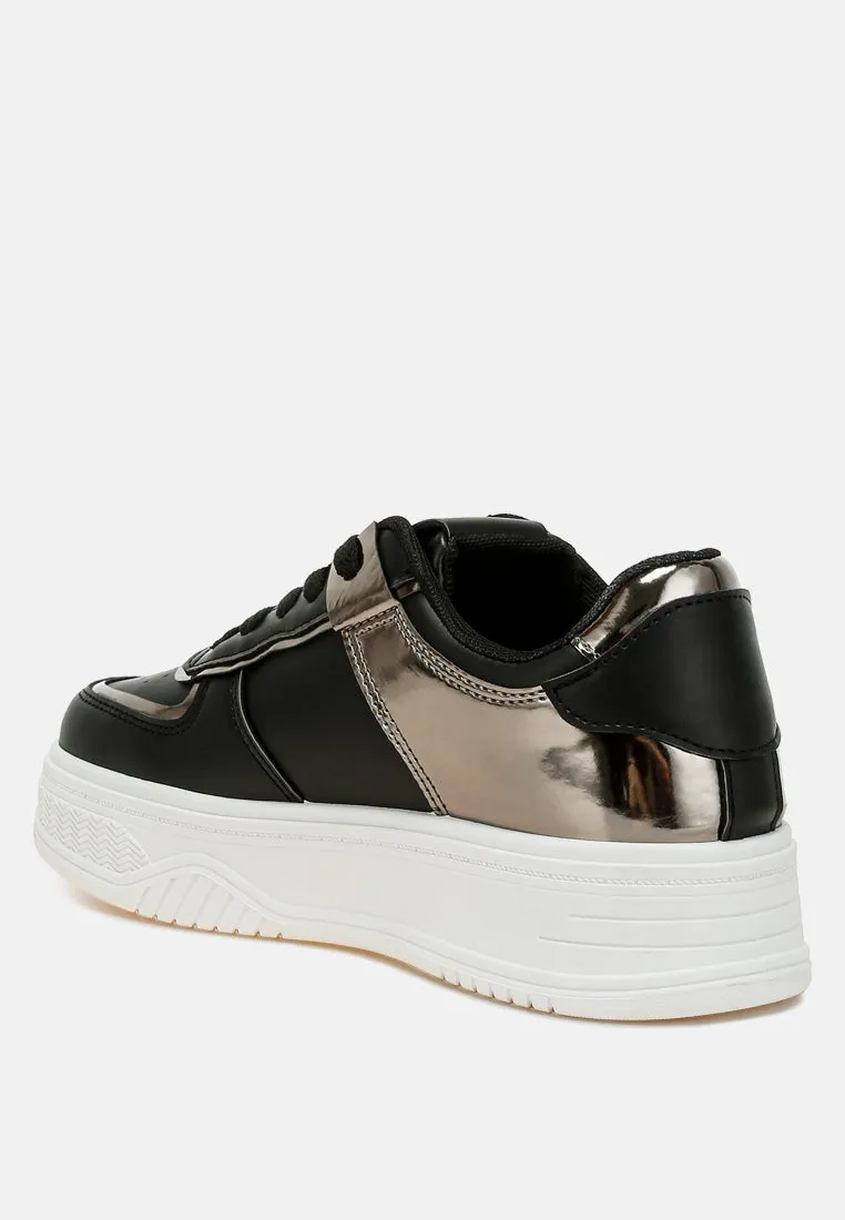 Scouts Metallic Paneling Platform Sneakers