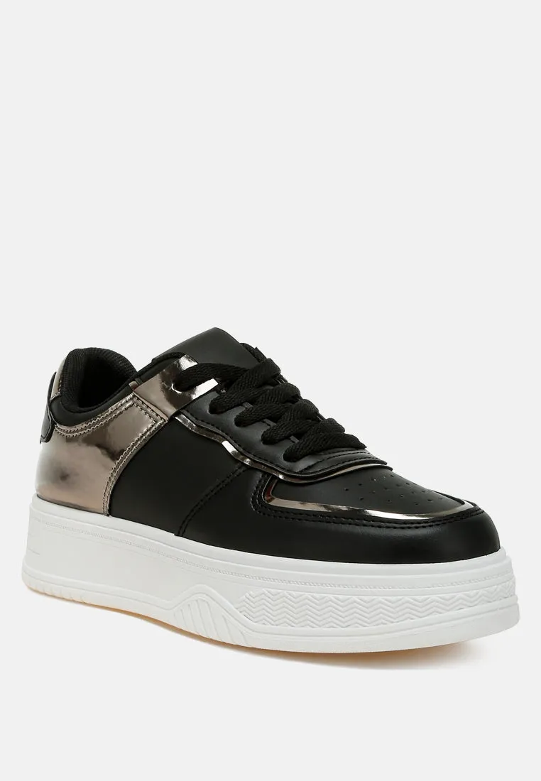 Scouts Metallic Paneling Platform Sneakers