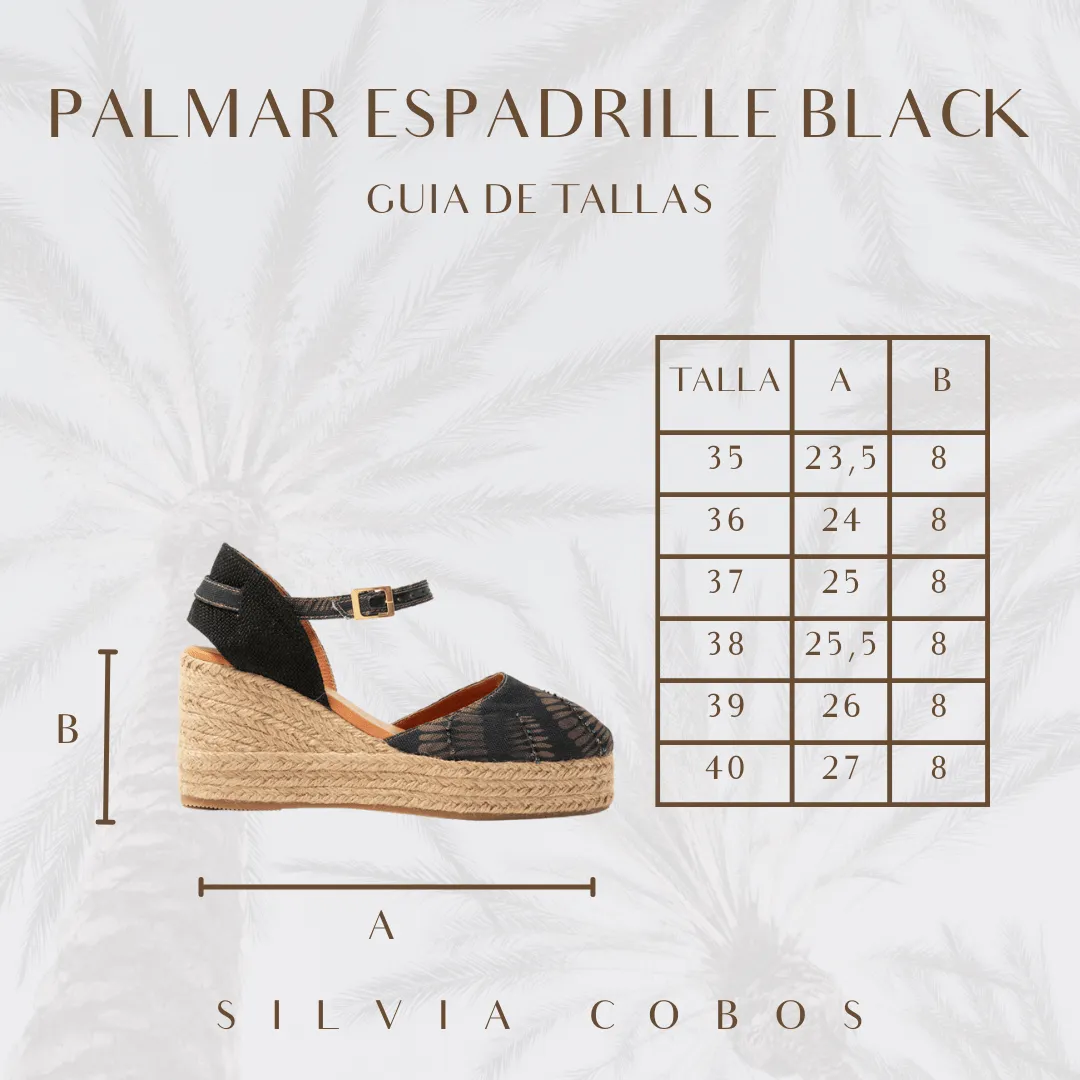 Silvia Cobos Palmar Espadrille Black