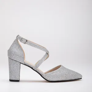 Sina - Silver Sparkling Wedding Shoes