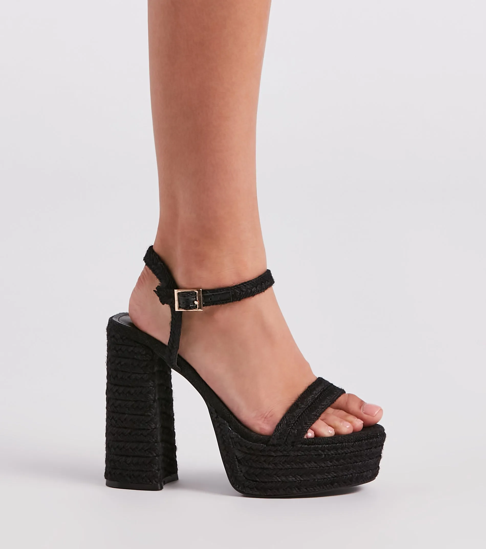 Spring Into Style Espadrille Platform Heels