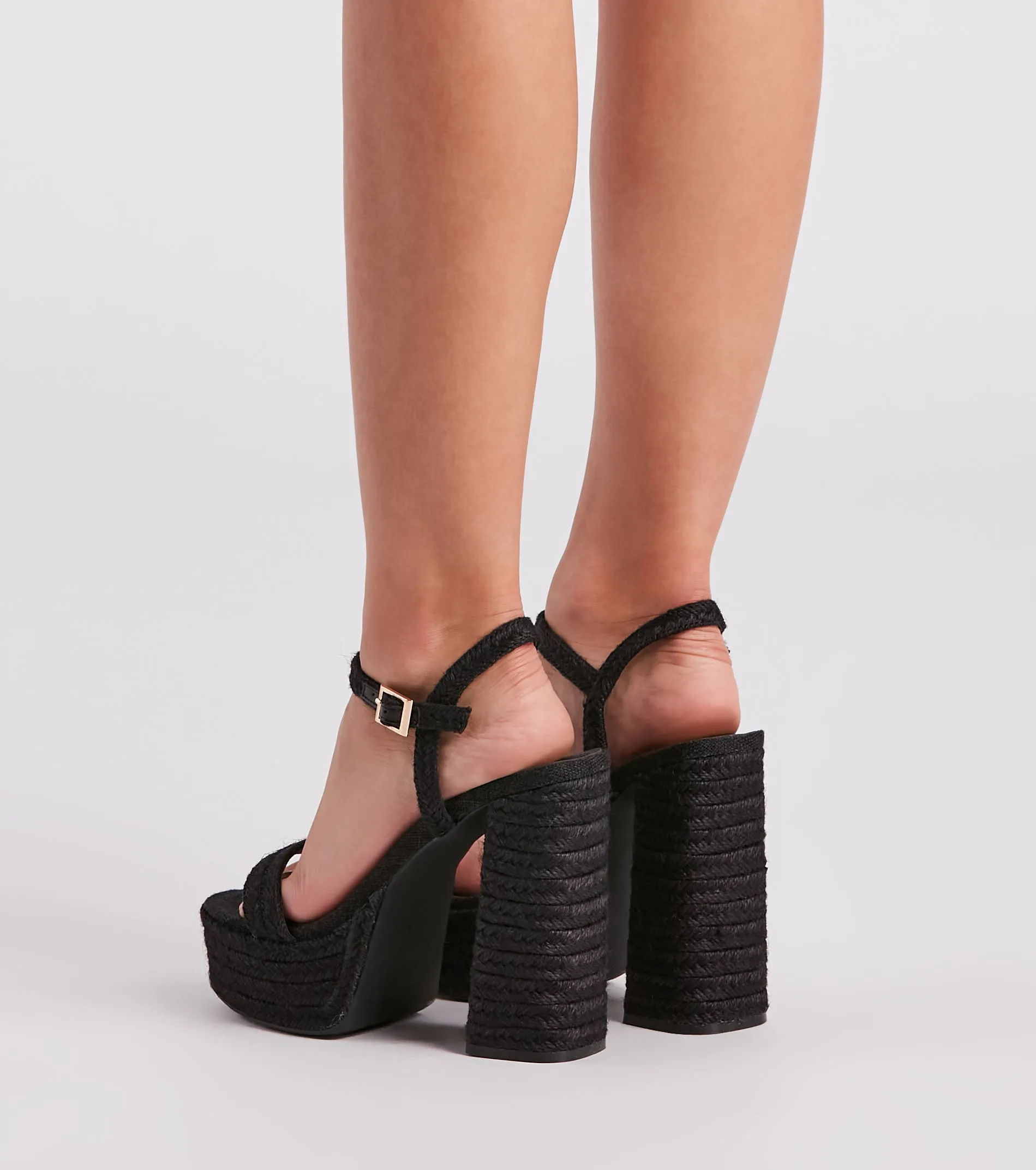 Spring Into Style Espadrille Platform Heels