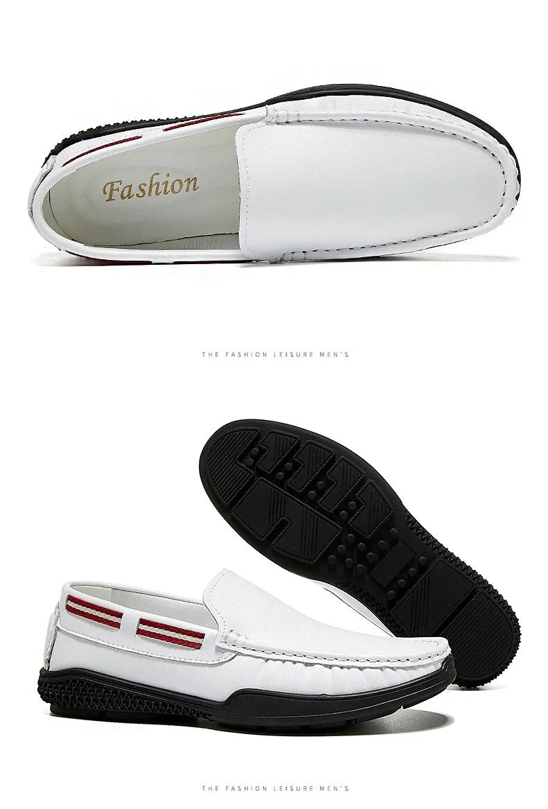 Summer Casual Boat Shoes Men Soft Leather Driving Men Footwear