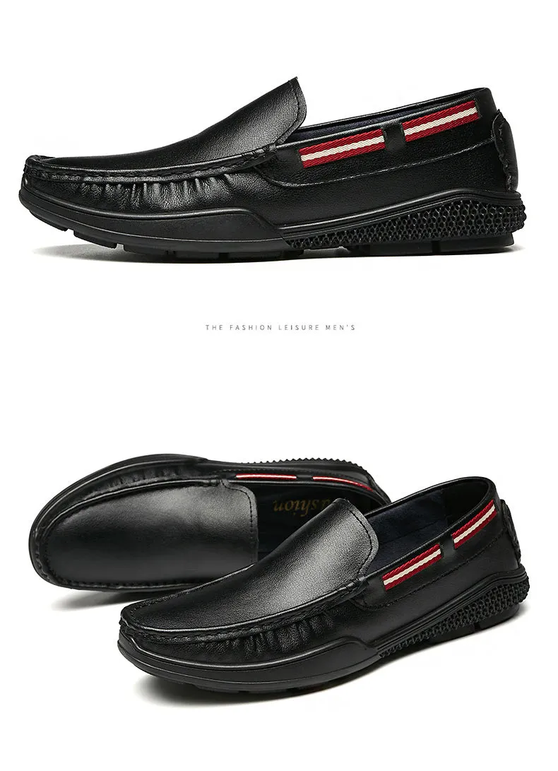 Summer Casual Boat Shoes Men Soft Leather Driving Men Footwear