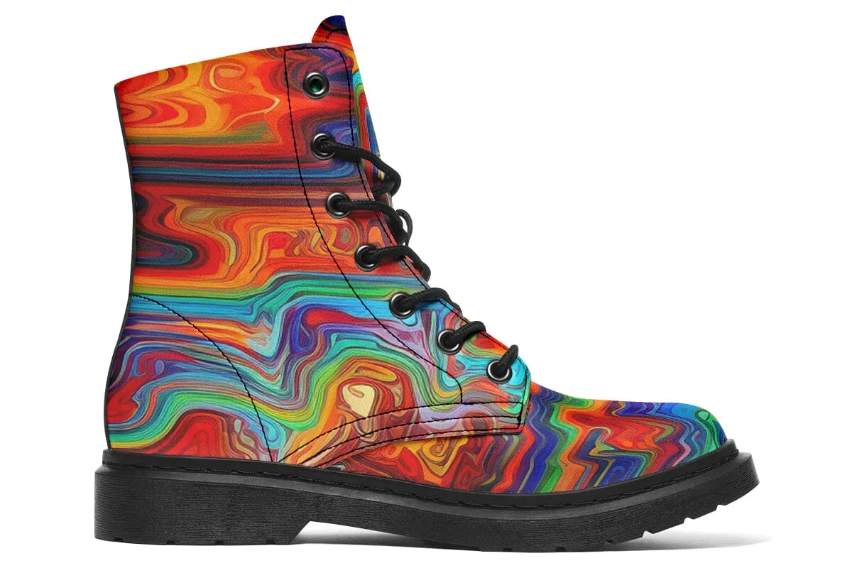 Swirling Vision Combat Boots