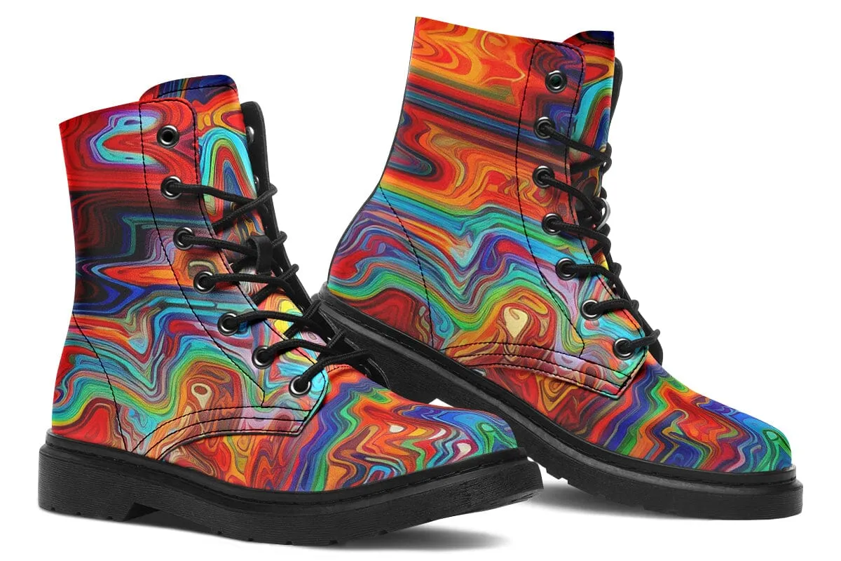 Swirling Vision Combat Boots