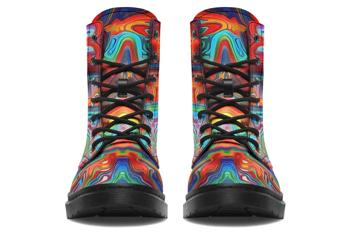 Swirling Vision Combat Boots