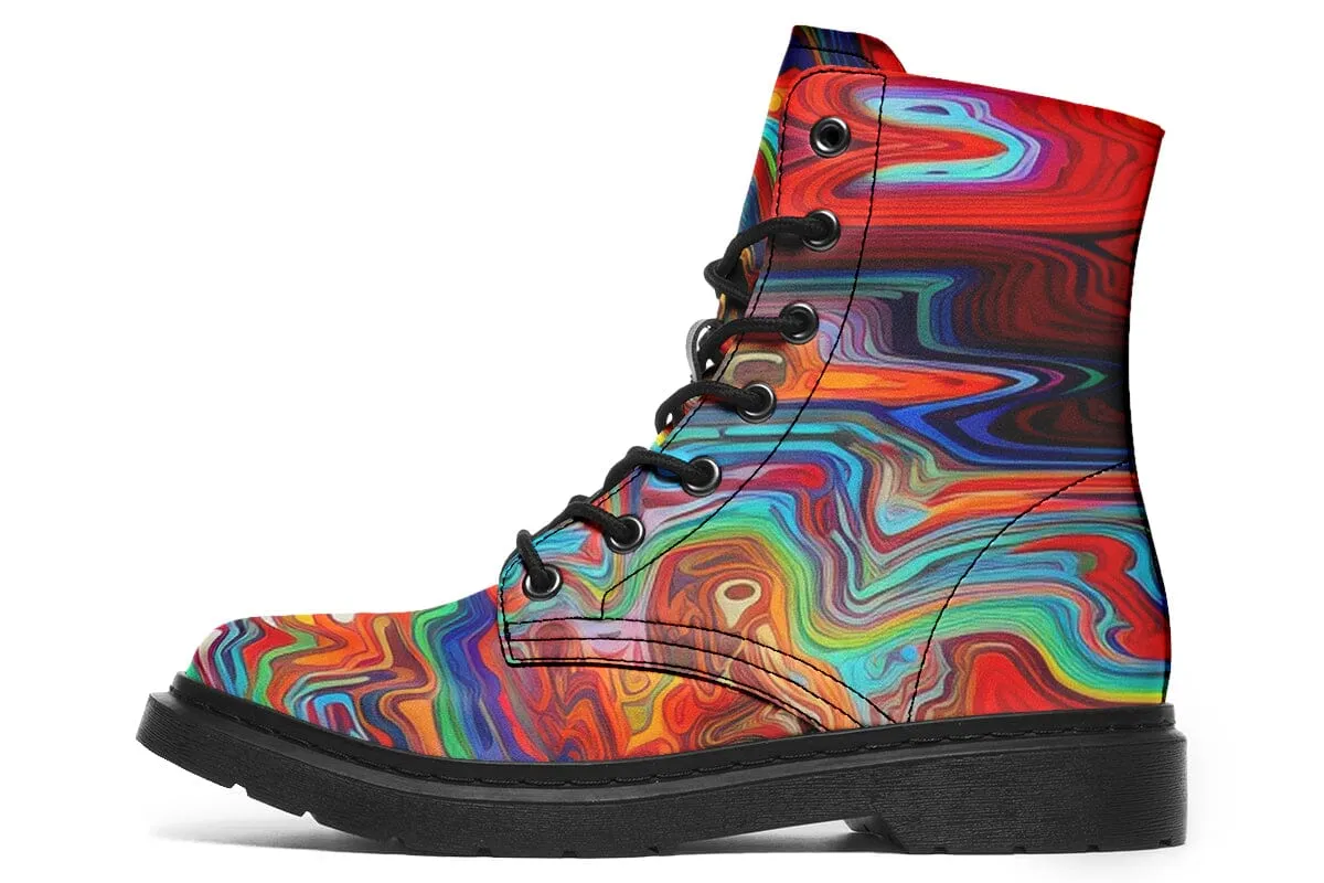 Swirling Vision Combat Boots