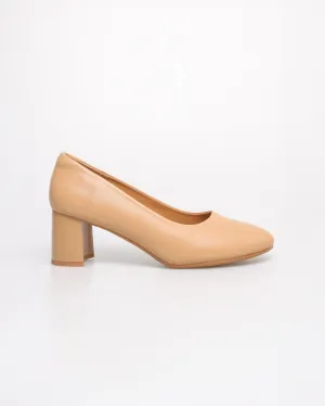 Tomaz YX178 Ladies Formal Block Heels (Camel)