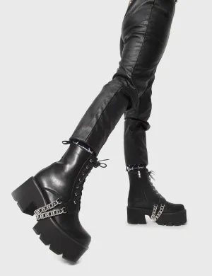 Trapped Chunky Platform Ankle Boots