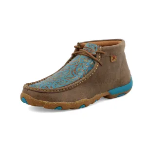 Twisted X Women's Driving Moc- Bomber and Floral Turquoise