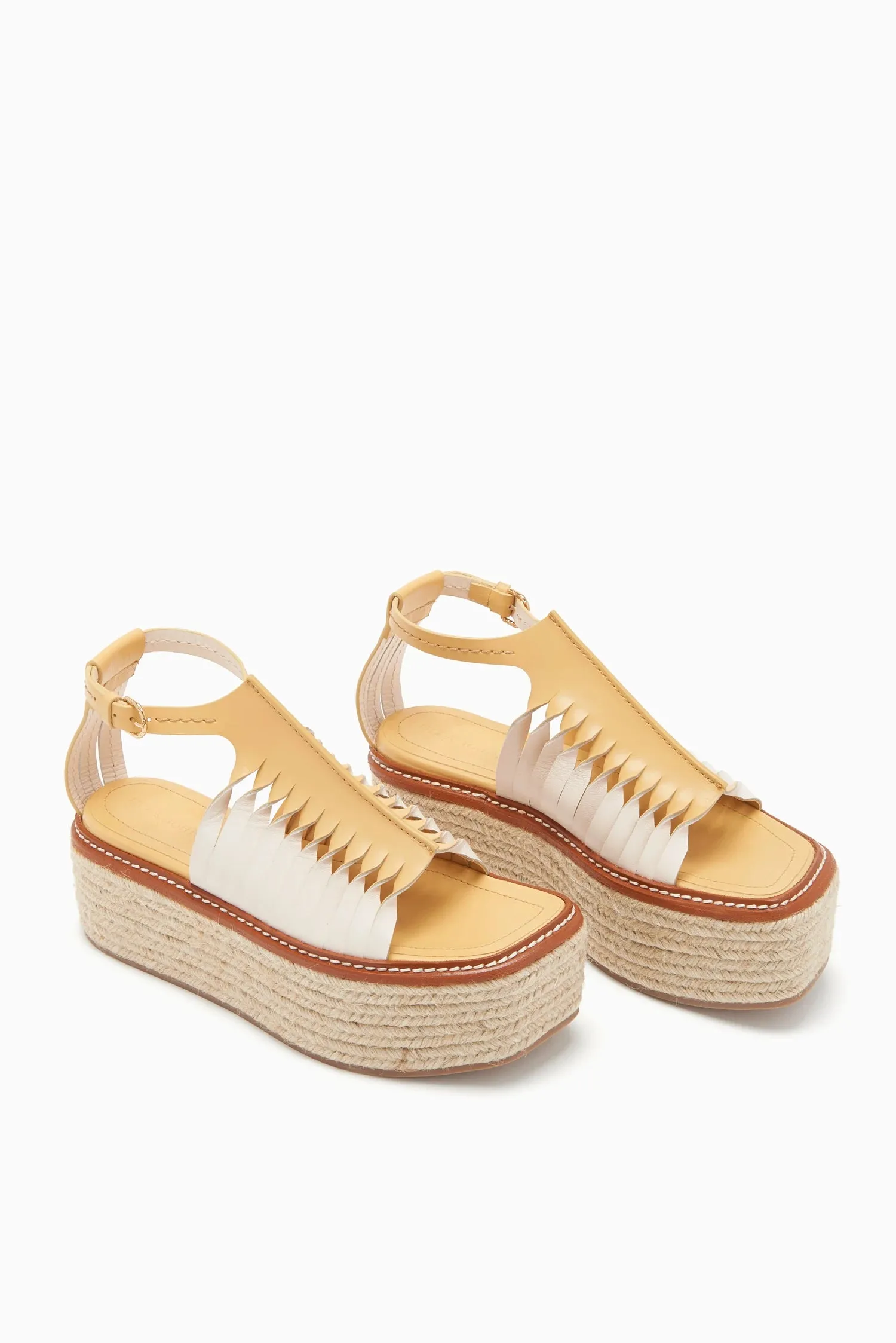 Valencia Twisted Contrast Flatform - Sand