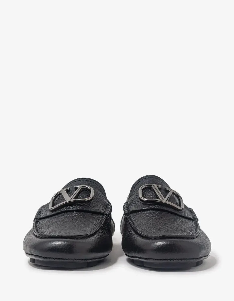 Valentino Garavani Black VLogo Driving Shoes