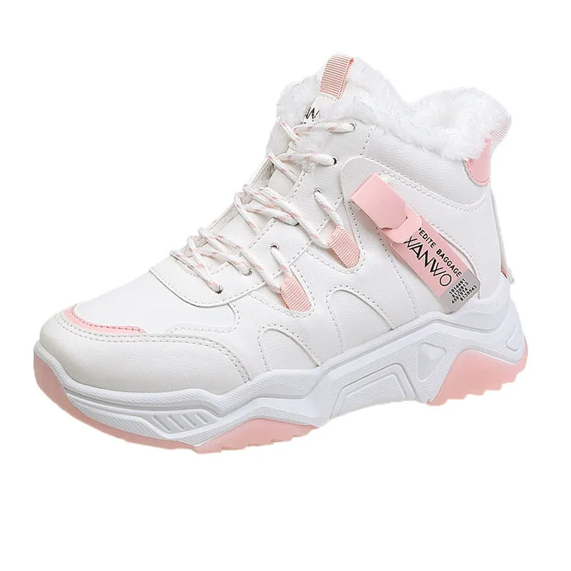 White Running Women Chunky Sport Shoes