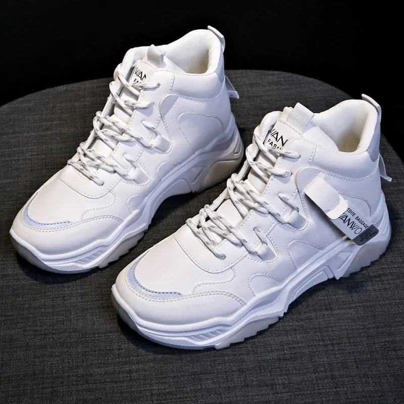 White Running Women Chunky Sport Shoes